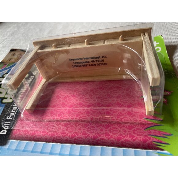 Dollhouse Wooden Furniture Table & Dresser New In Package Suitable For Ages 3+ - Picture 5 of 10